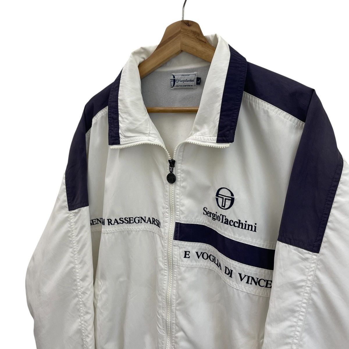 Sergio Tacchini Vintage 90s Sergio Tacchini Spell Out Track Top Jacket Size US L / EU 52-54 / 3 - 6 Thumbnail