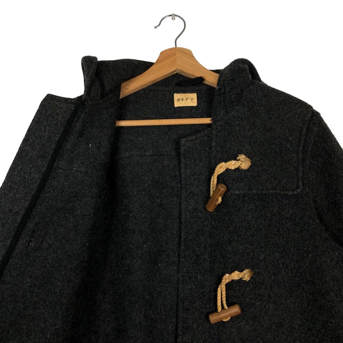 Issey Miyake 🔥Vtg Wool Duffle Jacket Wood Button Dept Issey Miyake Japan Size US M / EU 48-50 / 2 - 11 Thumbnail