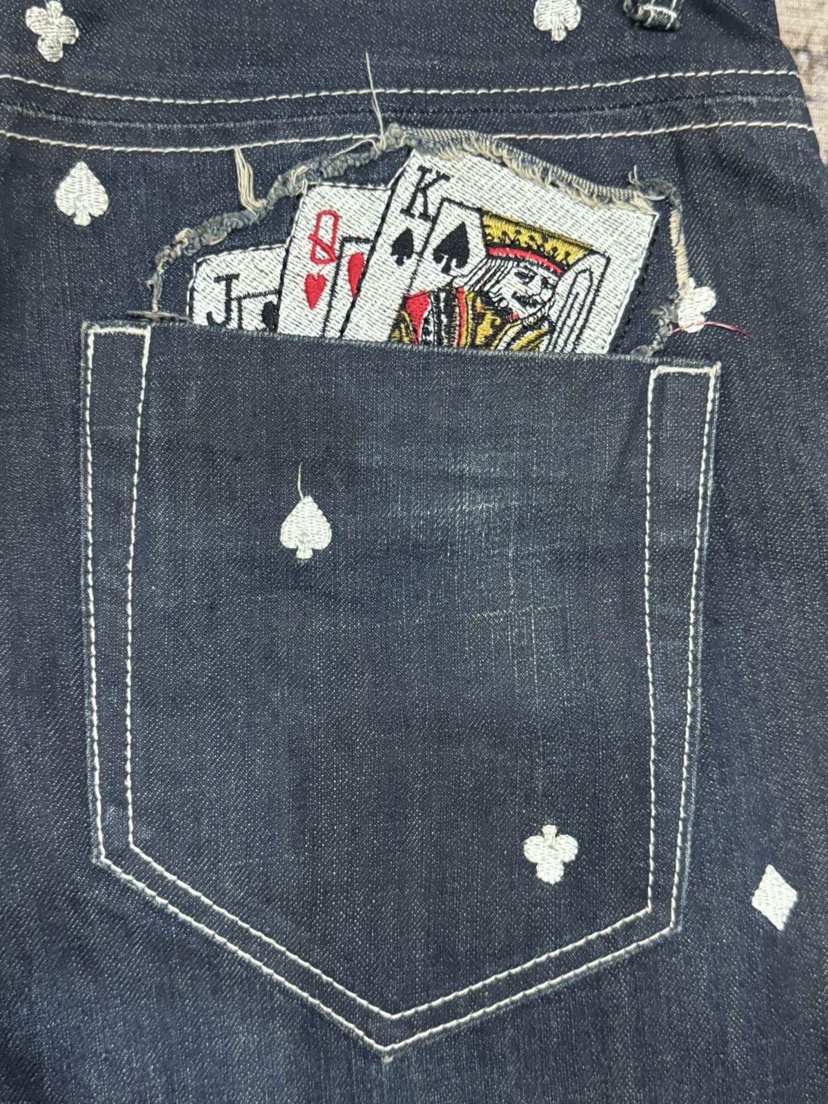 If Six Was Nine JOISM - full mini envroieded jeans Size US 35 - 21 Thumbnail