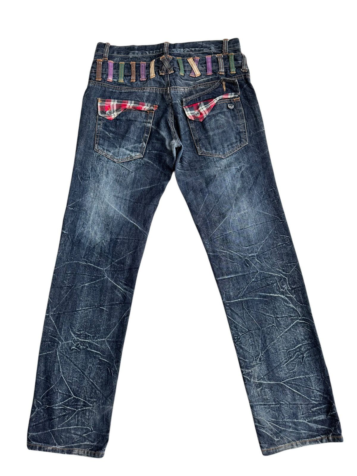 Japanese Brand 🔥Japanese Brand Nylaus Double Waist Distressed Jeans Size US 34 / EU 50 - 3 Thumbnail
