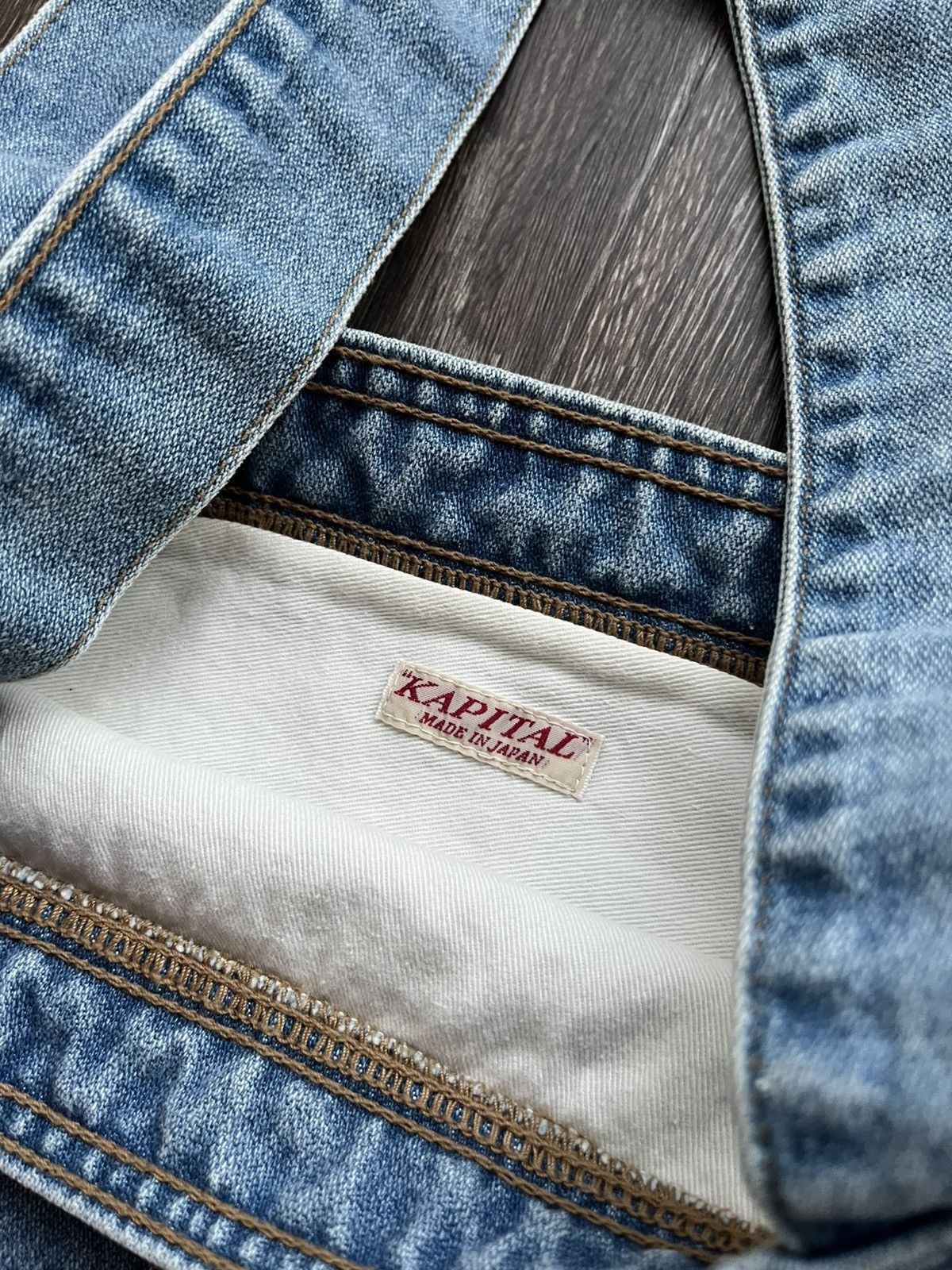 Kapital Kapital Walling Peace Denim tote bag Size ONE SIZE - 4 Thumbnail