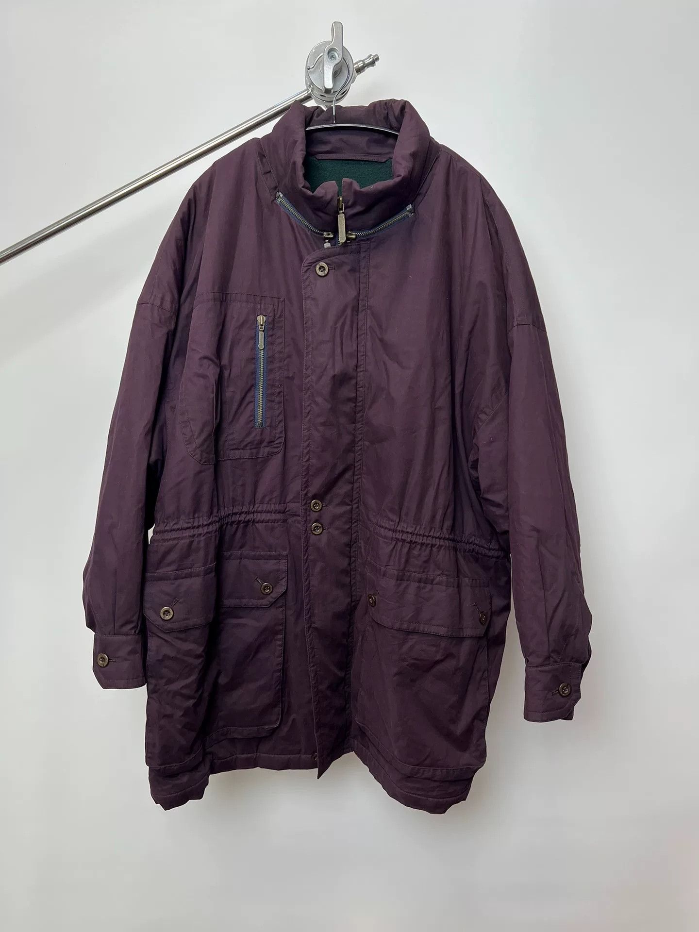 Burberry Burberry Purple Wool Lined Cotton Coat Size XL / US 12-14 / IT 48-50 - 1 Thumbnail