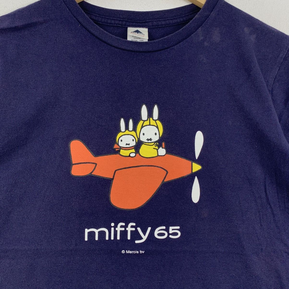 Vintage MIFFY 65 Plane Cartoon Animation Short Sleeve Tshirt Size US M / EU 48-50 / 2 - 4 Thumbnail