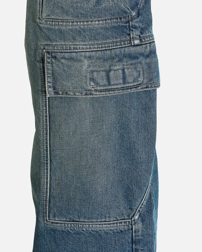 Rick Owens Drkshdw o1s1v1r1oon0825 Double Cargo Jeans in Blue/Washed Indigo Size US 38 / EU 54 - 5 Thumbnail