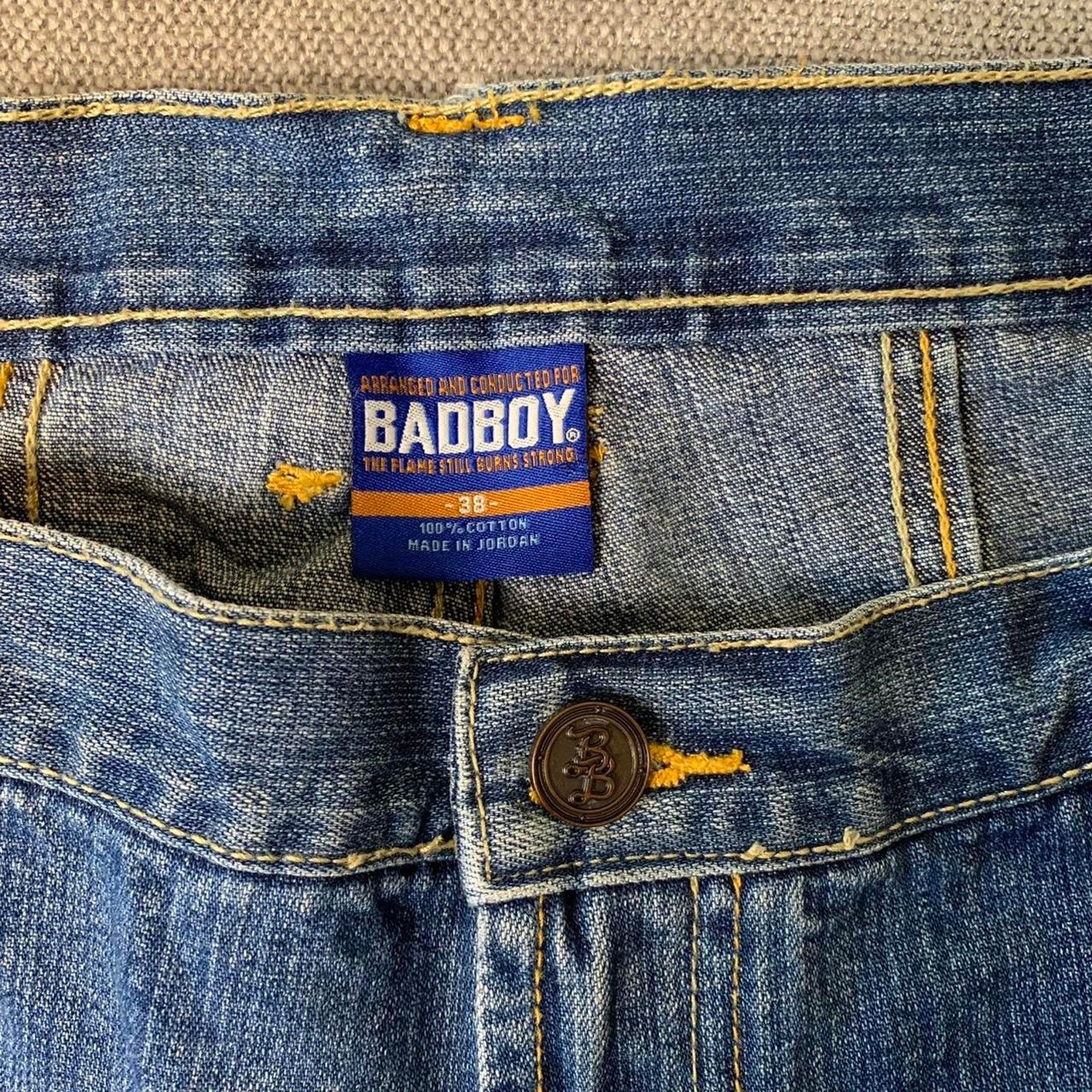 Vintage Y2K 90s Badboy Flame Baggy Jorts Size US 38 / EU 54 - 5 Thumbnail
