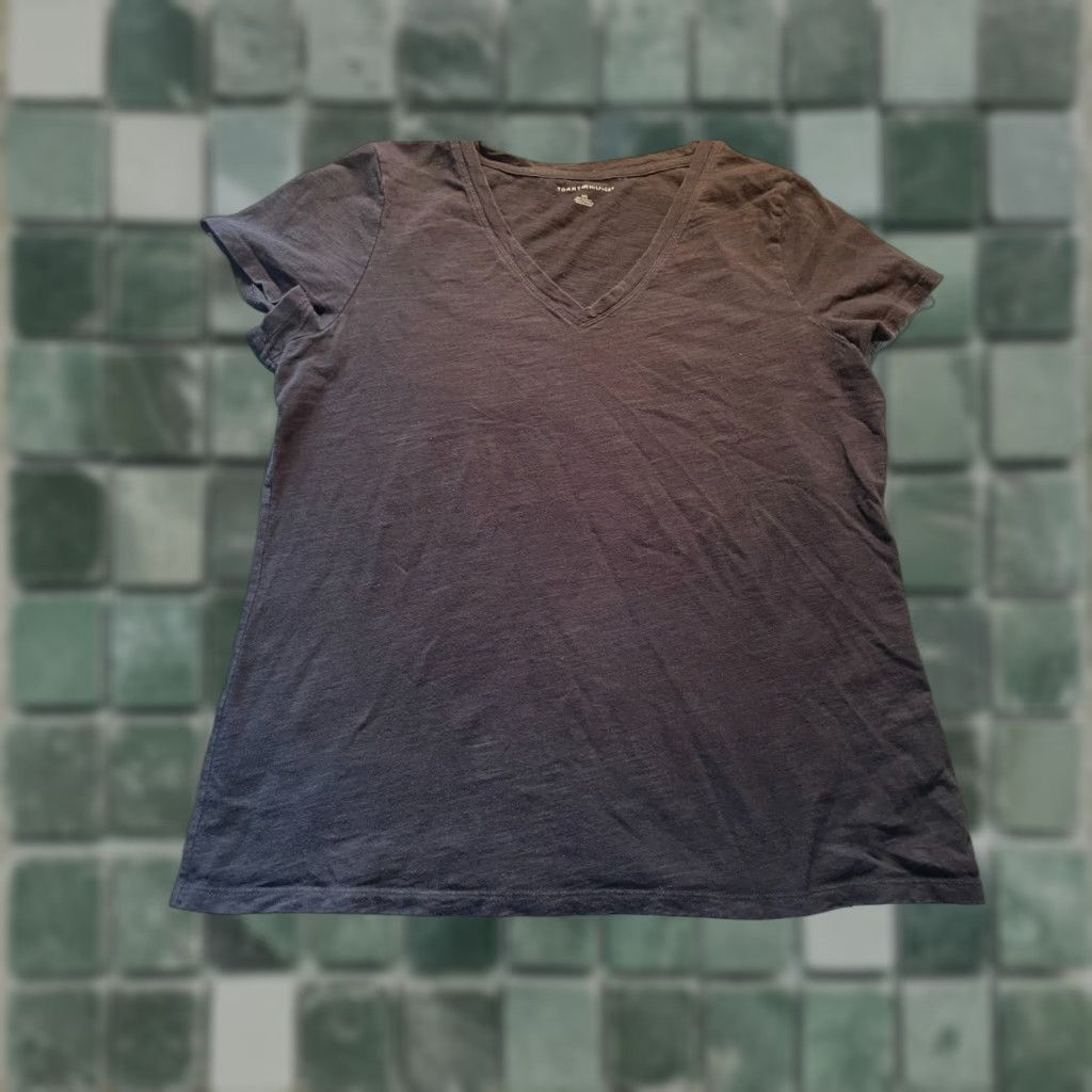 Tommy Hilfiger Tommy Hilfiger Shirt Womens Large L Black Short Sleeve Cotton Blend T-Shirt Casual Basic All Seasons Mens? Size L / US 10 / IT 46 - 1 Thumbnail
