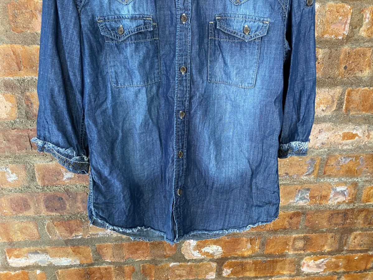 PPFM PPFM western hem fringe light denim 3/4 sleeve Size US M / EU 48-50 / 2 - 4 Thumbnail
