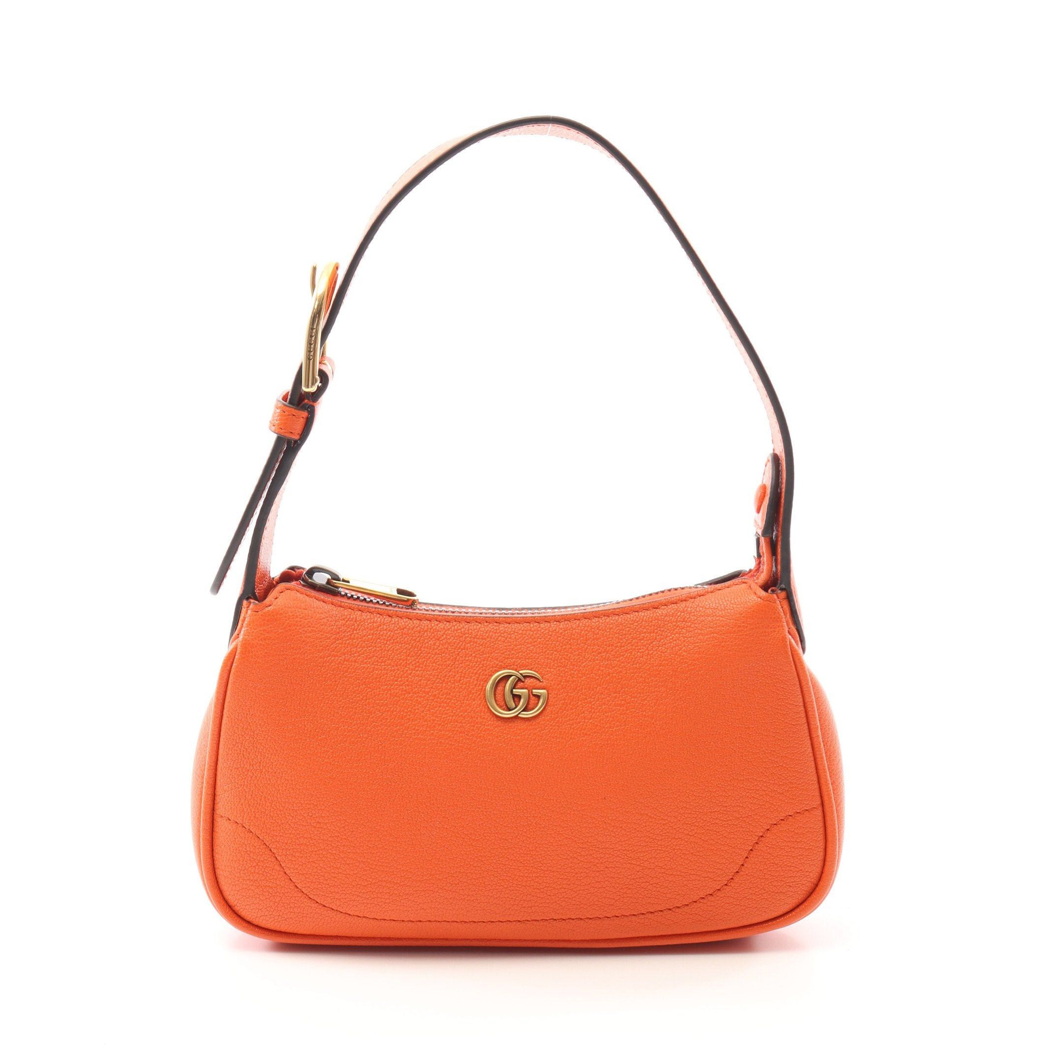 Gucci Gucci Aphrodite Gg Marmont Handbag Leather Orange Size ONE SIZE - 1 Thumbnail