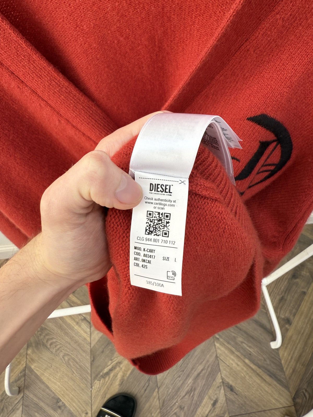 Diesel Diesel K-CARY Wool & Cashmere Button Up Oversized Cardigan Size US L / EU 52-54 / 3 - 8 Thumbnail