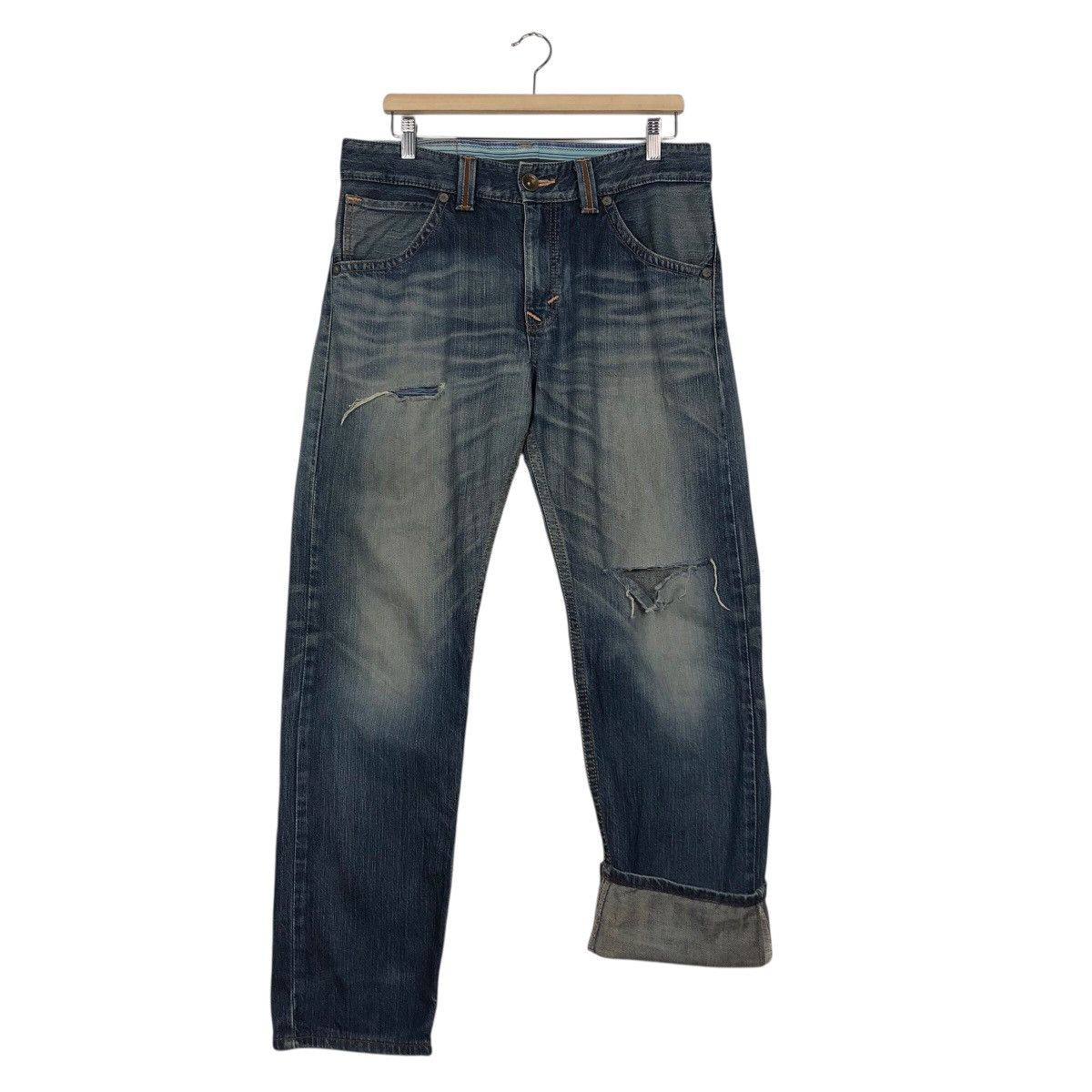 Japanese Brand 📌Exclusive Vintage Denim Jeans Edwin Punk Design IsseyMiyake Size US 32 / EU 48 - 15 Thumbnail