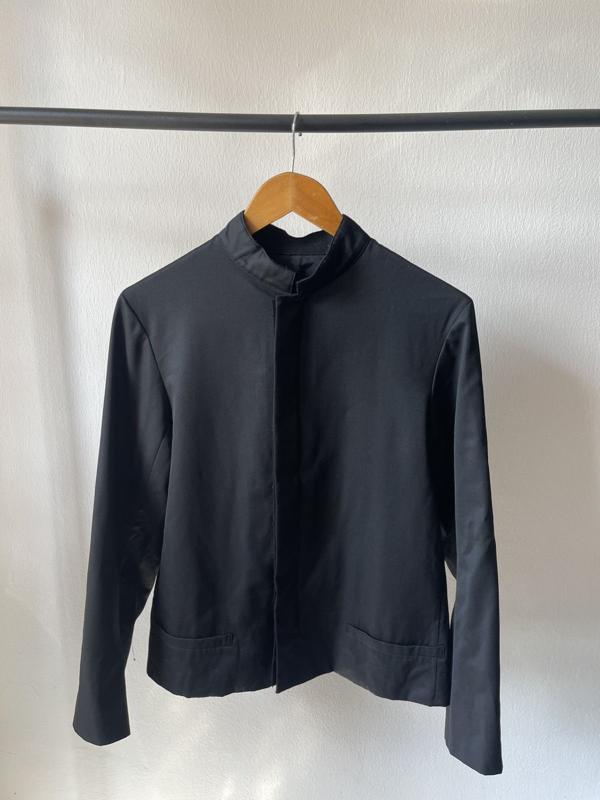 Yohji Yamamoto Mandarin Collar Crop Jacket