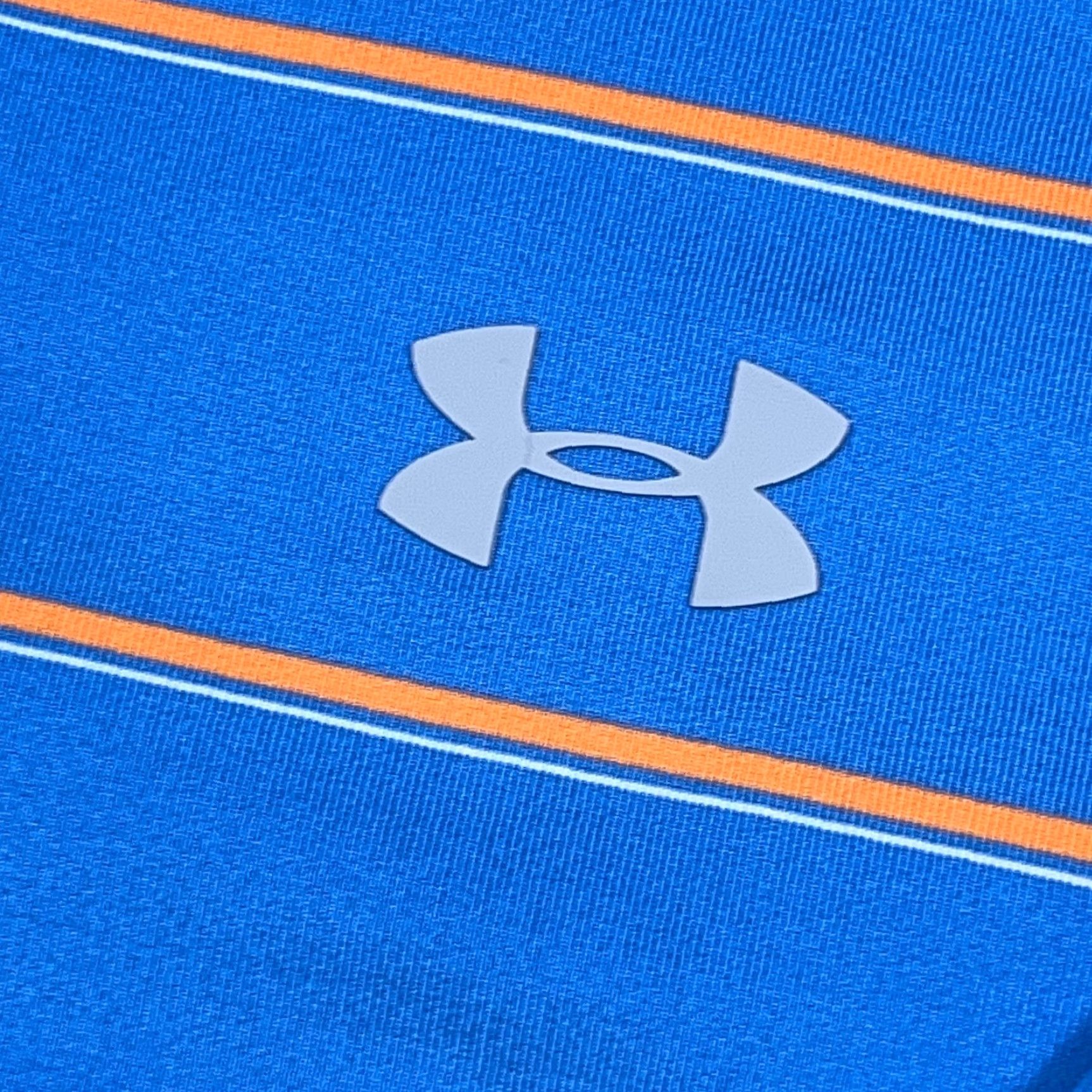 Under Armour Under Armour Polo Shirt Men XL Blue Striped Heat Gear Size US XL / EU 56 / 4 - 5 Thumbnail