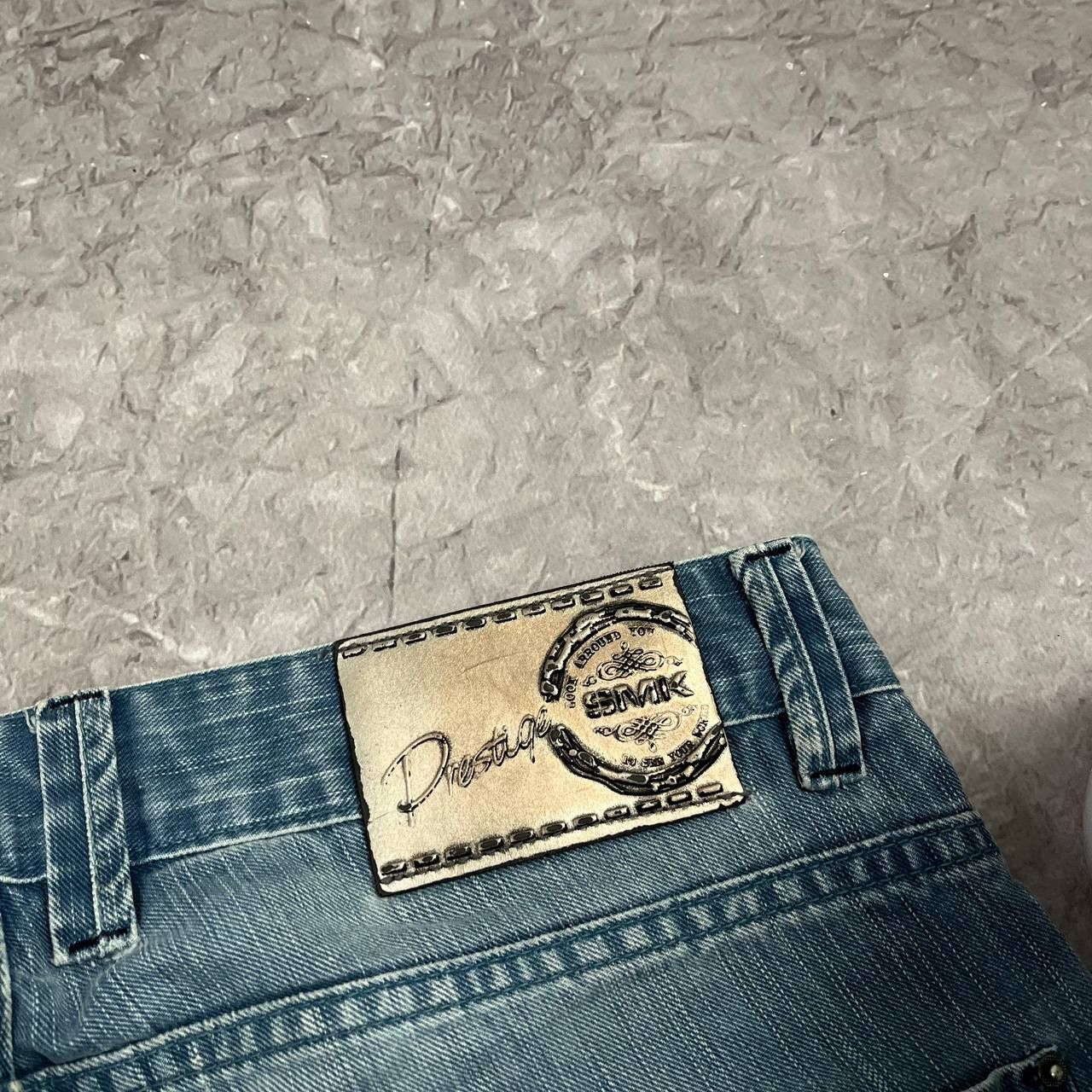 Japanese Brand Jeans Dirty Pants Faded Crash Denim Thrashed Y2K Distressed Size US 33 - 7 Thumbnail