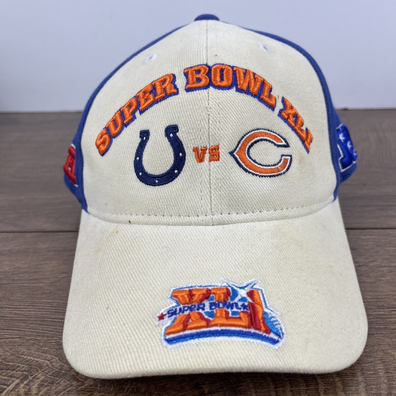 Other Super Bowl XLI Hat Colts Bears Tan Brown Hat Adjustable Adul Size ONE SIZE - 4 Thumbnail