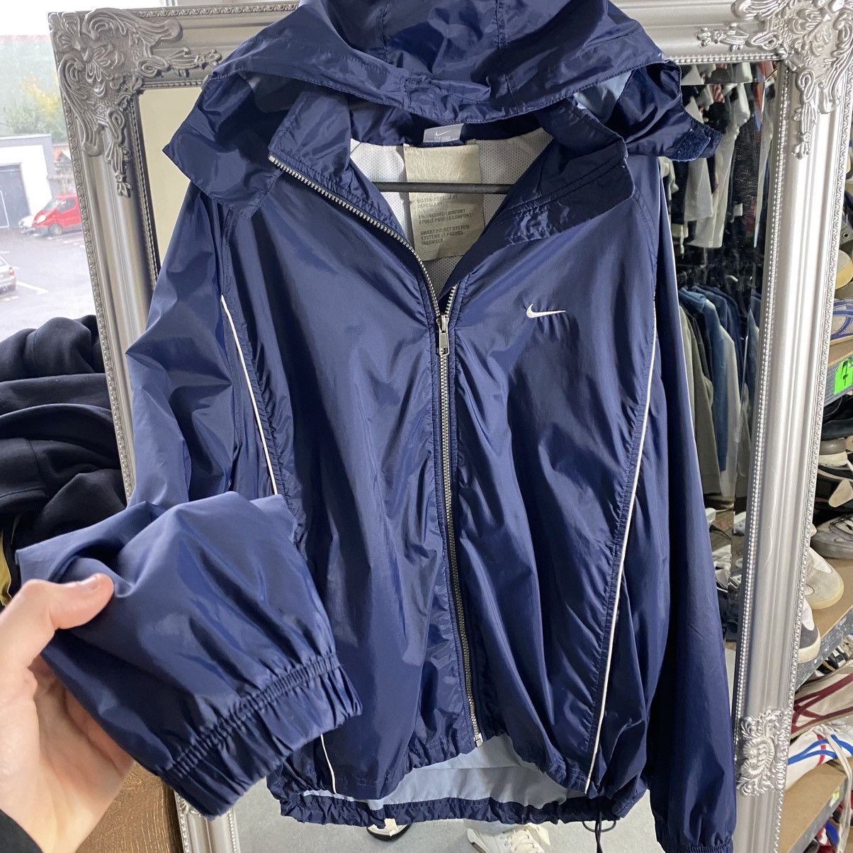 Nike Vintage Nike Track Jacket Striped Mini Swoosh 00s Y2K Size US L / EU 52-54 / 3 - 3 Thumbnail