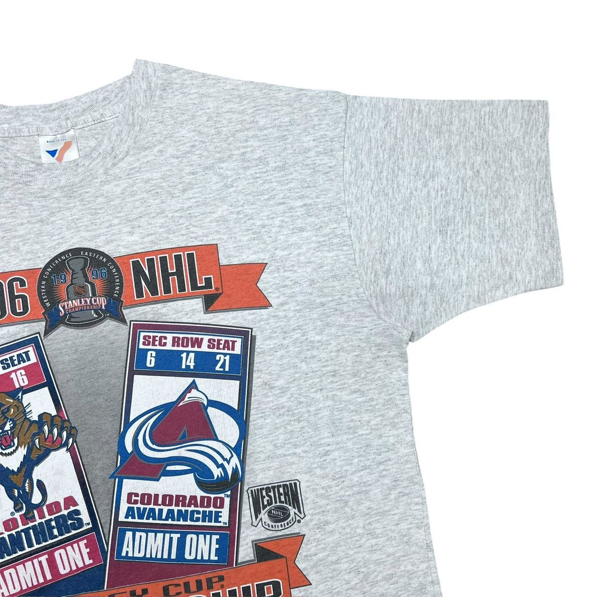 NHL 1996 NHL Stanley Cup Championship Avalanche Panthers T-Shirt Size US XL / EU 56 / 4 - 5 Thumbnail