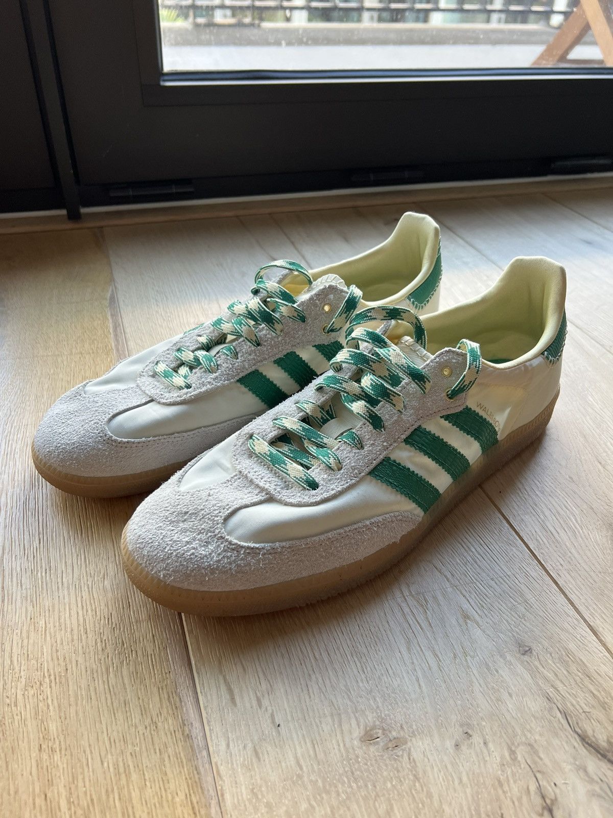 Adidas × Wales Bonner Adidas x Wales Bonner Samba ‘Cream White Bold Green’ Size US 12.5 / EU 45-46 - 4 Thumbnail