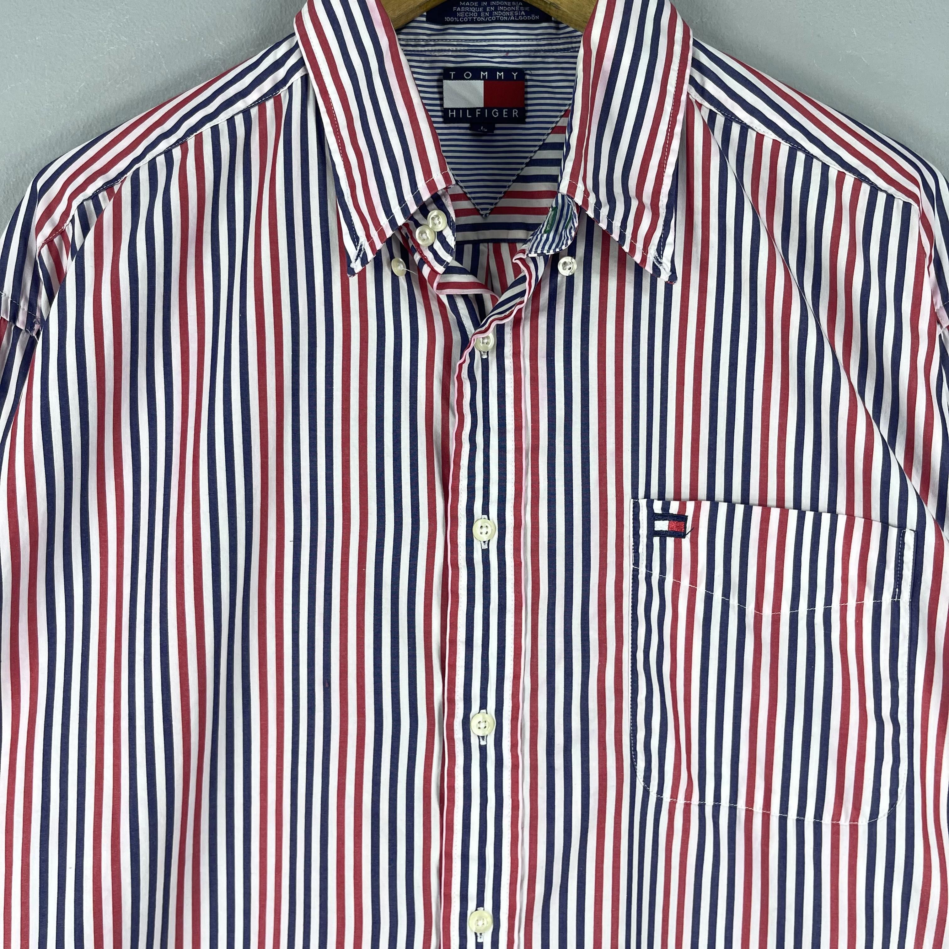 Tommy Hilfiger TOMMY HILFIGER Multicolor Stripes Casual Oxfords Shirt Size US L / EU 52-54 / 3 - 2 Thumbnail