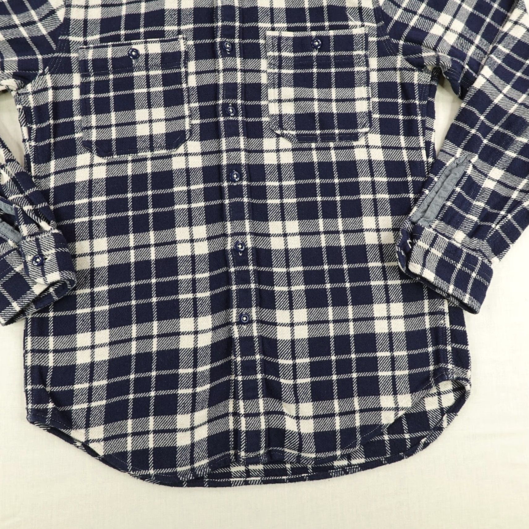 Wallace & Barnes VINTAGE Wallace & Barnes Shirt Mens Small Blue Plaid Flannel Button-Up Classic Outdoor Size US S / EU 44-46 / 1 - 4 Thumbnail