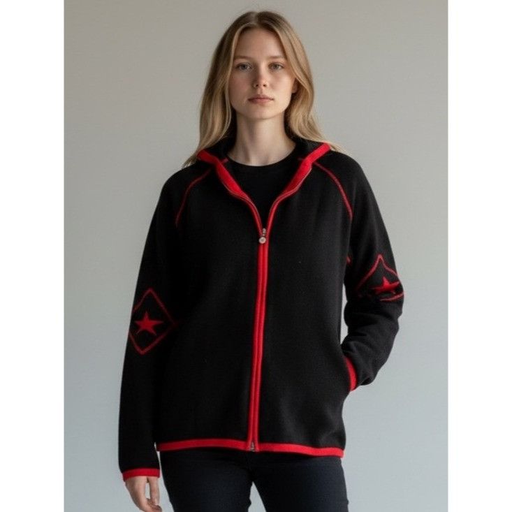 Other NEVE 100% Wool US Ski Team Zip-Up Sweater Size L / US 10 / IT 46 - 1 Thumbnail