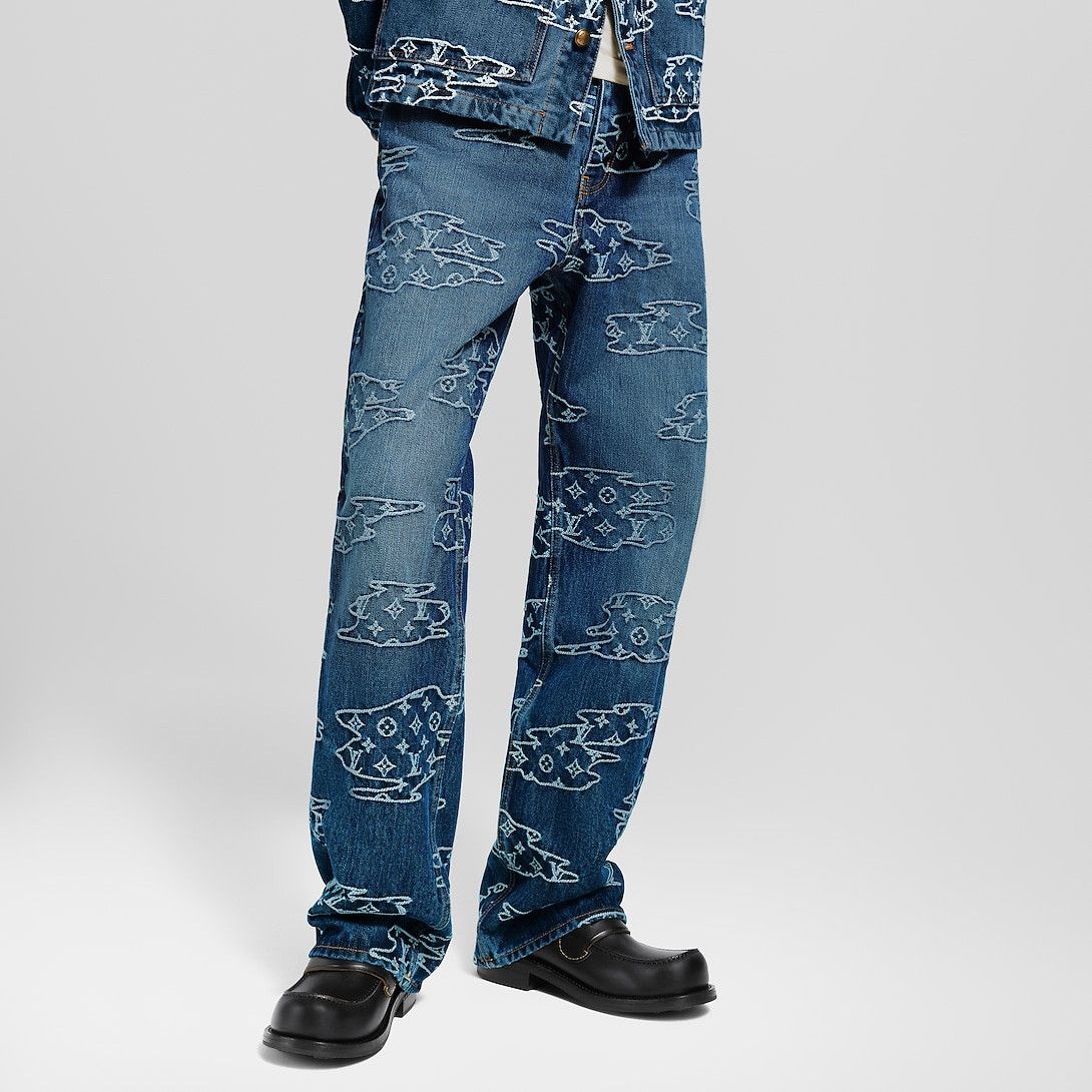 Louis Vuitton Monogram Denim Skate Trousers Size US 36 / EU 52 - 2 Thumbnail