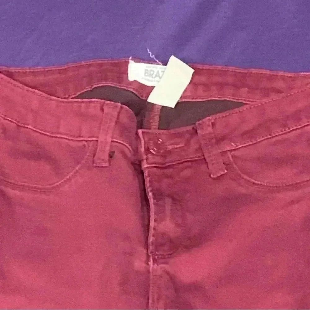 Designer Stylish Red Skinny Jeans Size 30" / US 8 / IT 44 - 2 Thumbnail