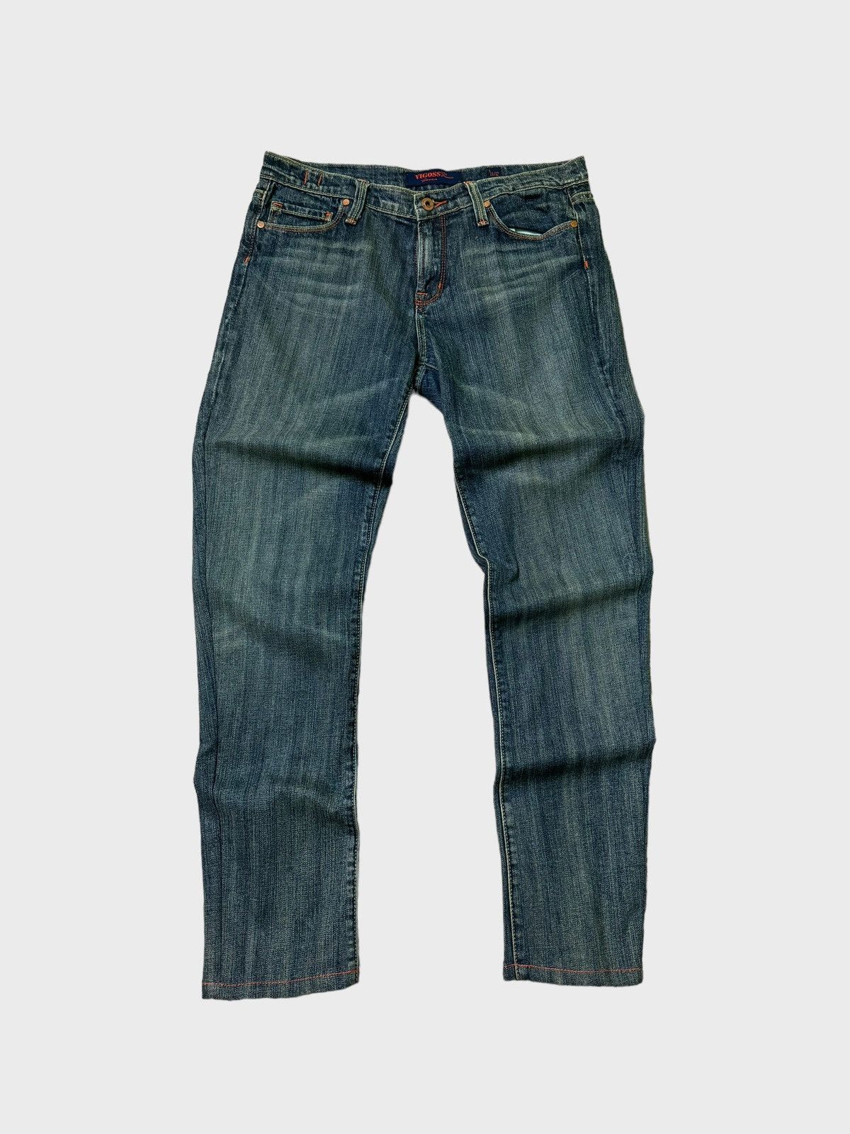Le Grande Bleu (L.G.B.) × Vintage Vintage VIGOSS Embroidery Design Evisu Inspired Denim Size US 32 / EU 48 - 2 Thumbnail