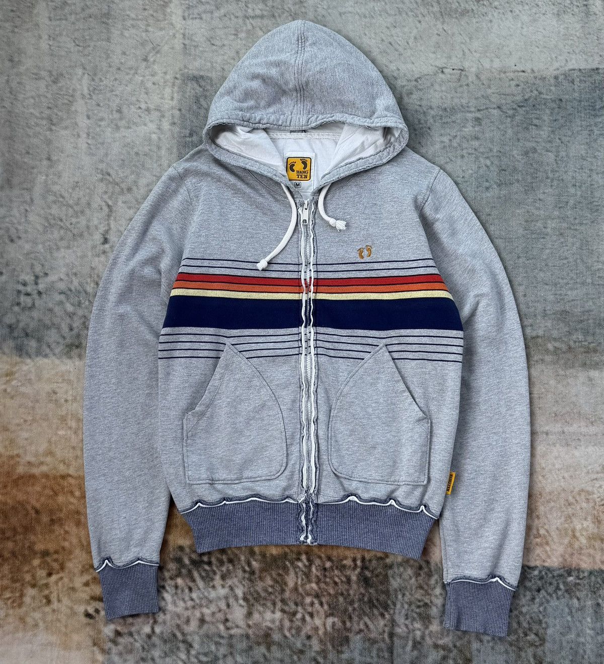 Hang Ten Vintage Hang Ten Rainbow Zipper Hoodie Jacket Size US M / EU 48-50 / 2 - 2 Thumbnail