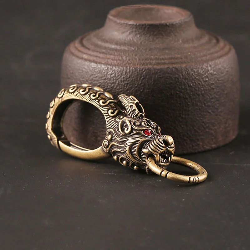 Other Red Eyes Dragon Keyring Car Keychain Brass Holder Hanging Size ONE SIZE - 2 Thumbnail