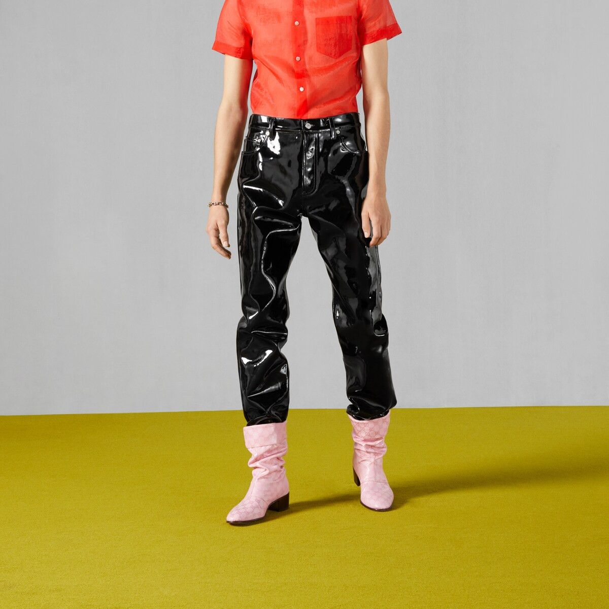 Gucci 34 - Gucci Black Vinyl Pants Trousers Size US 34 / EU 50 - 6 Thumbnail