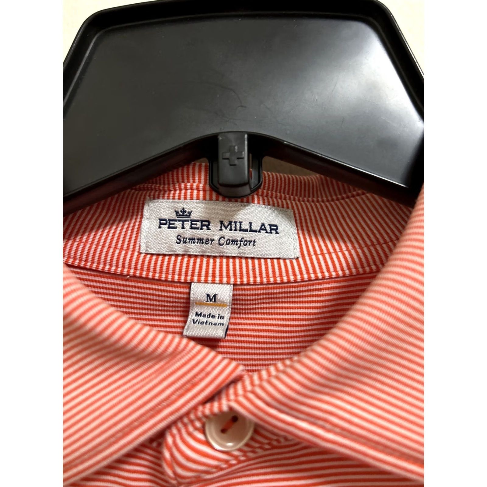 Peter Millar Peter Millar Summer Comfort Polo Shirt Mens Medium Pink Striped S/S Size US M / EU 48-50 / 2 - 4 Thumbnail