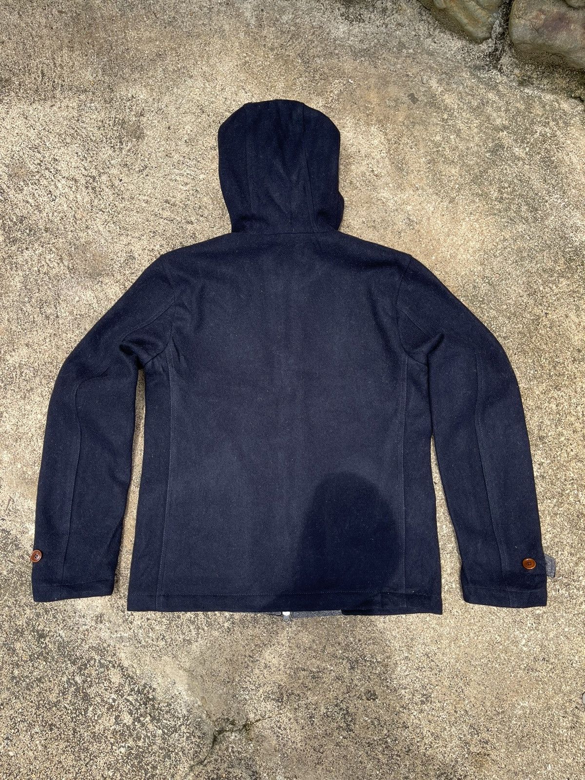 Beams Plus BEAMS Navy Hooded Wool Jacket (Size S) Size US S / EU 44-46 / 1 - 9 Thumbnail