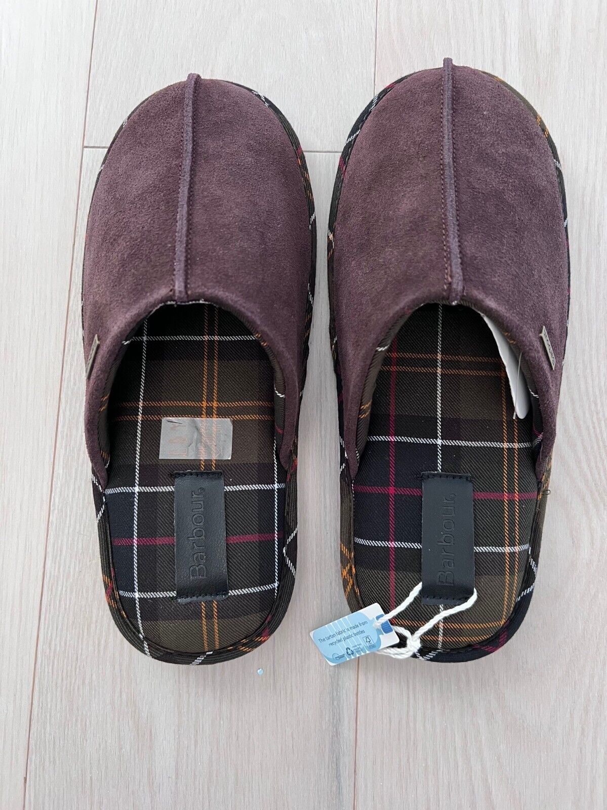 Barbour Barbour Brown Tartan Foley Suede Indoor Slippers ( 9 ) Size US 9 / EU 42 - 3 Thumbnail