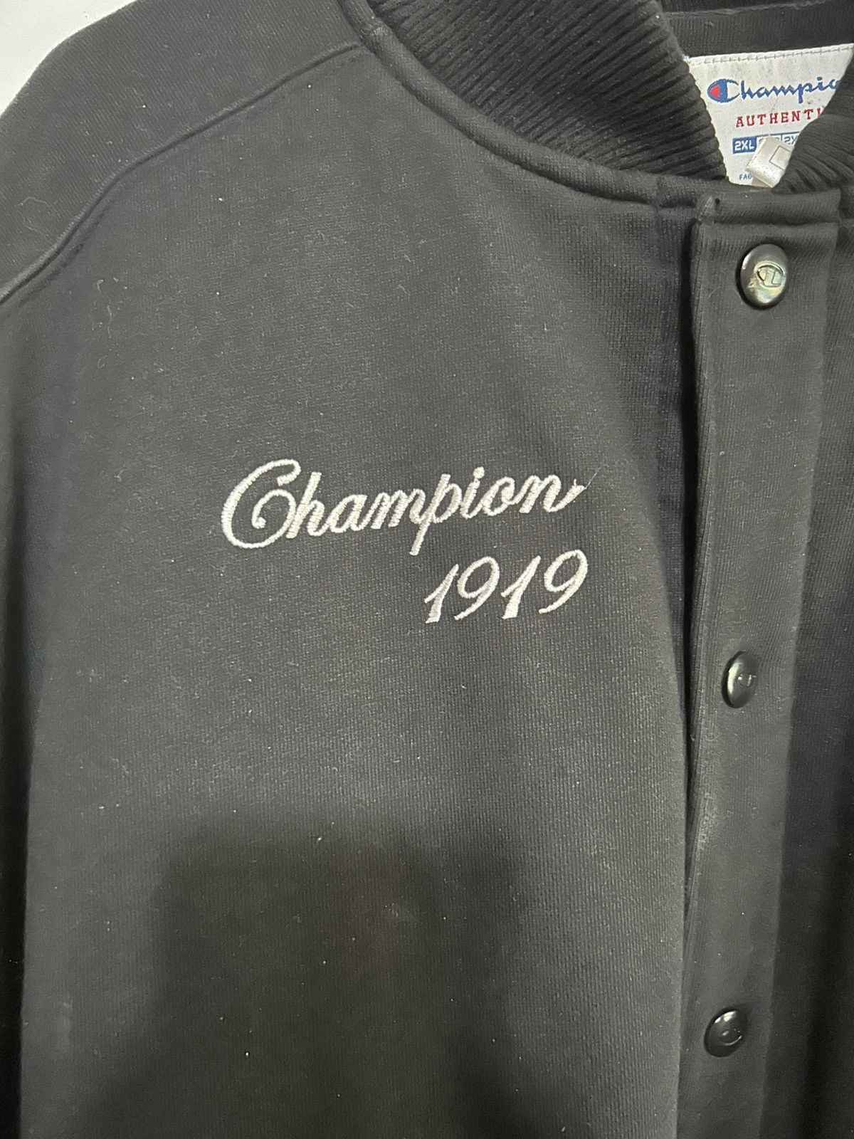 Champion Champion Triple Black Varsity Bomber Jacket Size US XXL / EU 58 / 5 - 2 Thumbnail