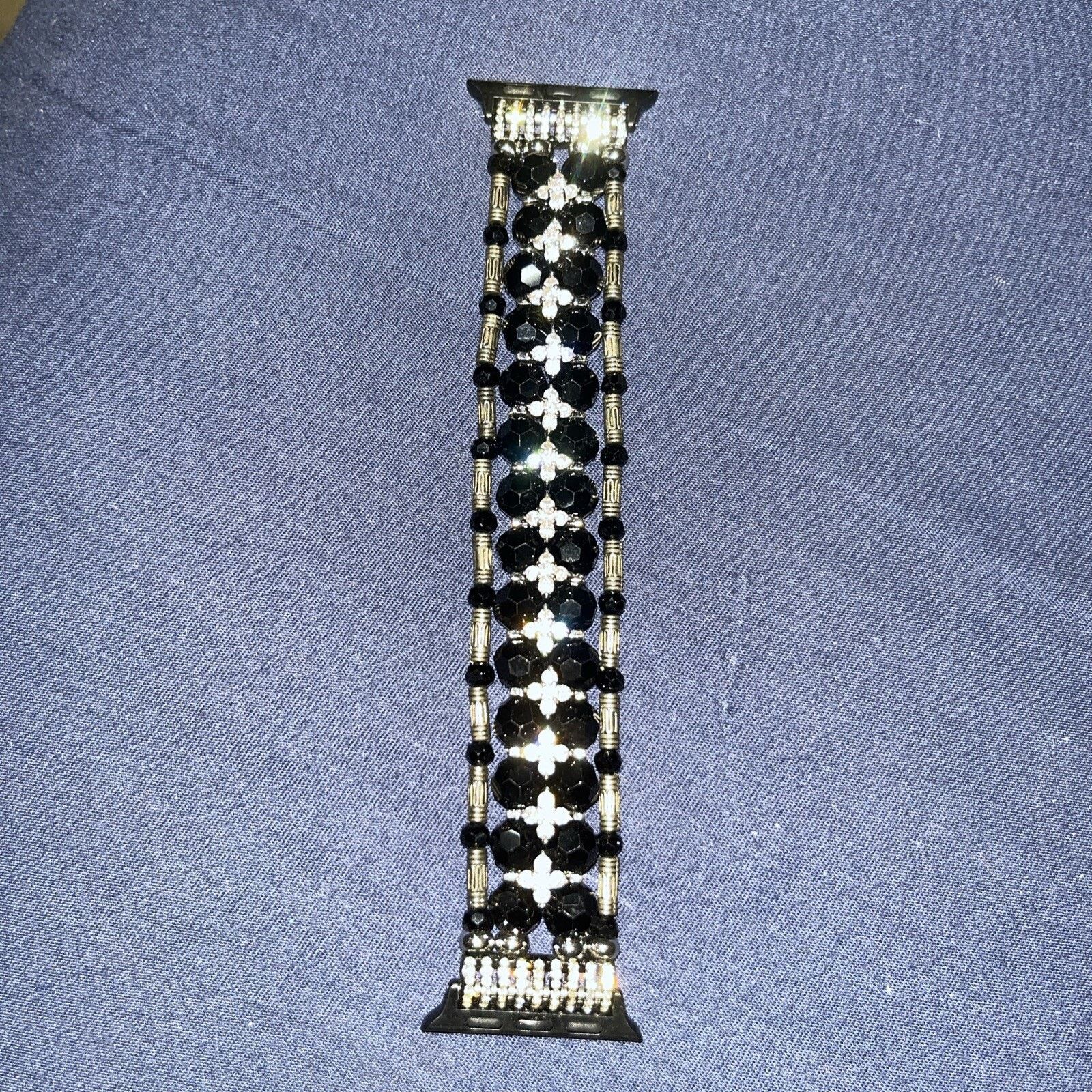 Other Stretch Faux Onyx Apple Band 38/40/41mm Series 4,5,6,7,8,9SE Size ONE SIZE - 2 Thumbnail