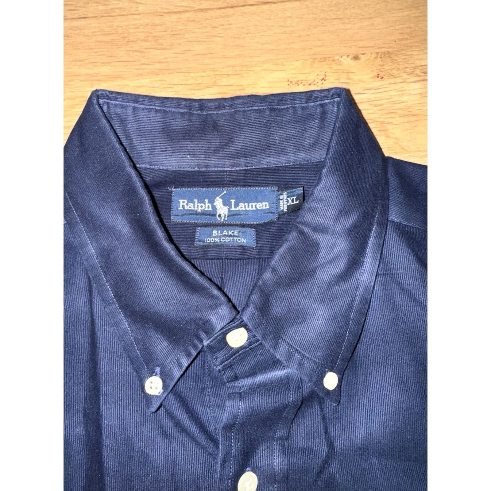 Ralph Lauren VINTAGE Ralph Lauren Oxford Button Down Shirt Blake Fit XL Blue White Embroidered Polo Bear Mens Button-Up Size US XL / EU 56 / 4 - 2 Thumbnail