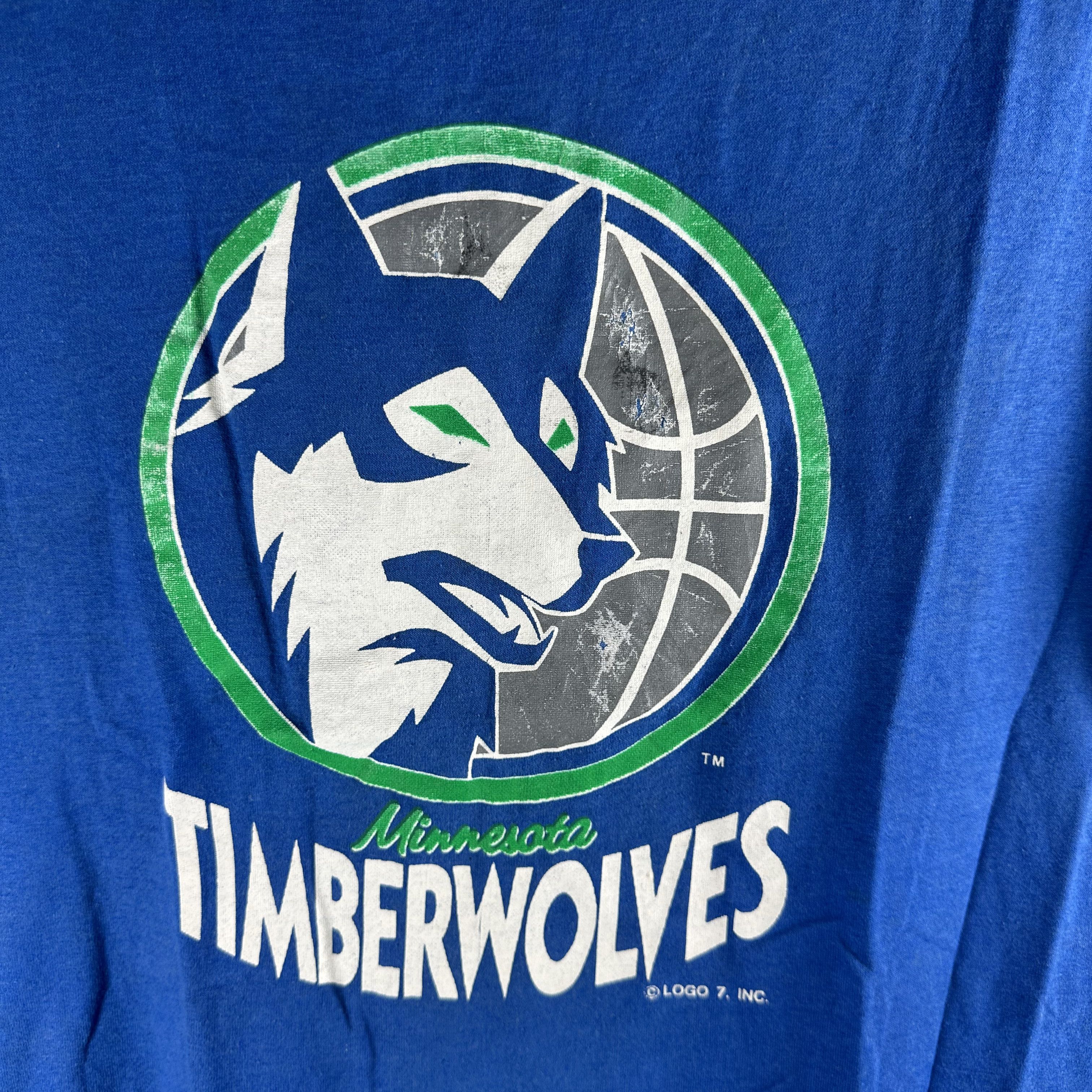 Vintage 90s Minnesota Timberwolves NBA Logo Basketball T-Shirt Size US M / EU 48-50 / 2 - 2 Thumbnail