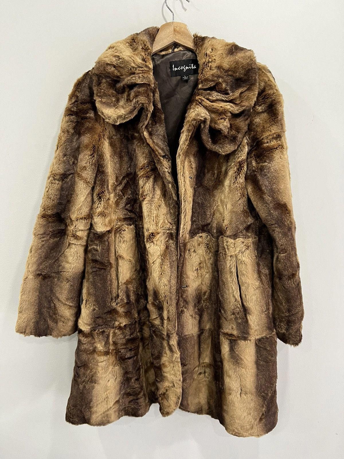 Vintage Vintage Womens Fur Coat Jacket Brown incognita Size L / US 10 / IT 46 - 1 Thumbnail