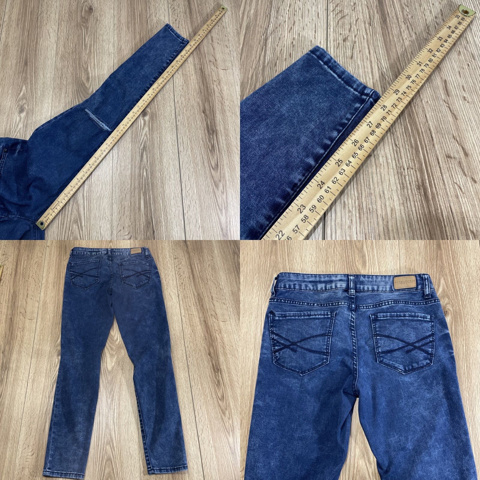 Aeropostale Aeropostale Women's Jegging Jeans Slim Fit 4 Regular Blue Denim Distressed Casual Size 27" / US 4 / IT 40 - 8 Thumbnail