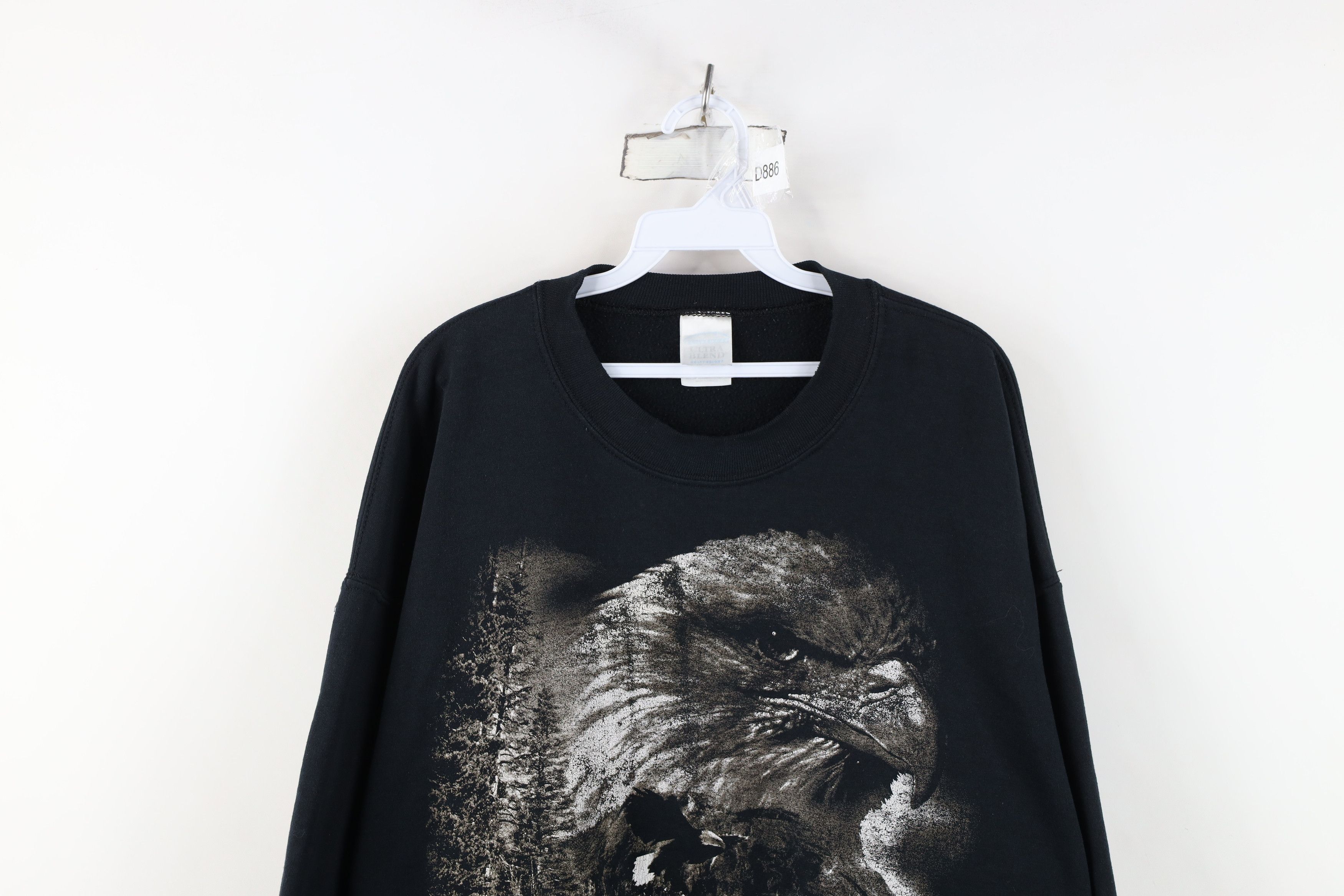 Vintage Vintage 90s Y2K Streetwear Eagle Mountain Sweatshirt Black Size US XL / EU 56 / 4 - 2 Thumbnail