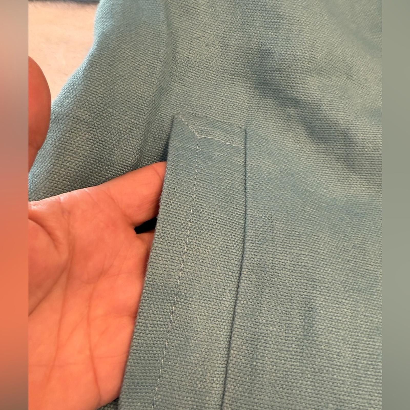 Other Talbots linen jacket eal green collarless pockets lined SZ 2 Size XS / US 0-2 / IT 36-38 - 3 Thumbnail