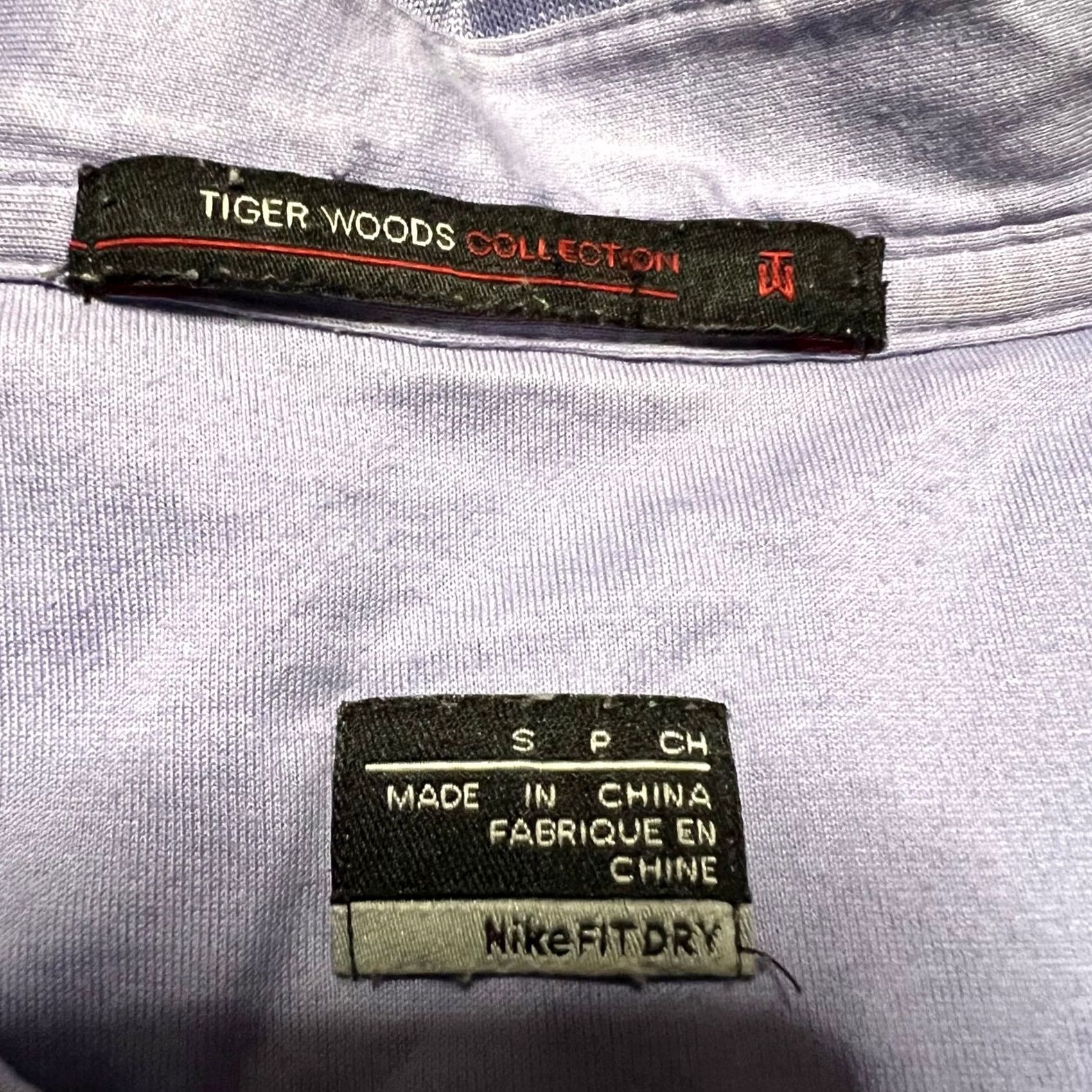 Vintage Tiger Woods Polo Shirt Mens Small Purple Golf Performance PGA Hazeltine Size US S / EU 44-46 / 1 - 7 Thumbnail