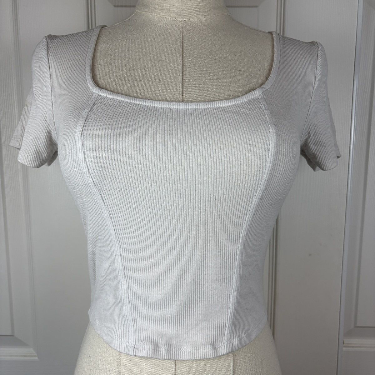 Other White cropped baby tee Size S / US 4 / IT 40 - 1 Thumbnail