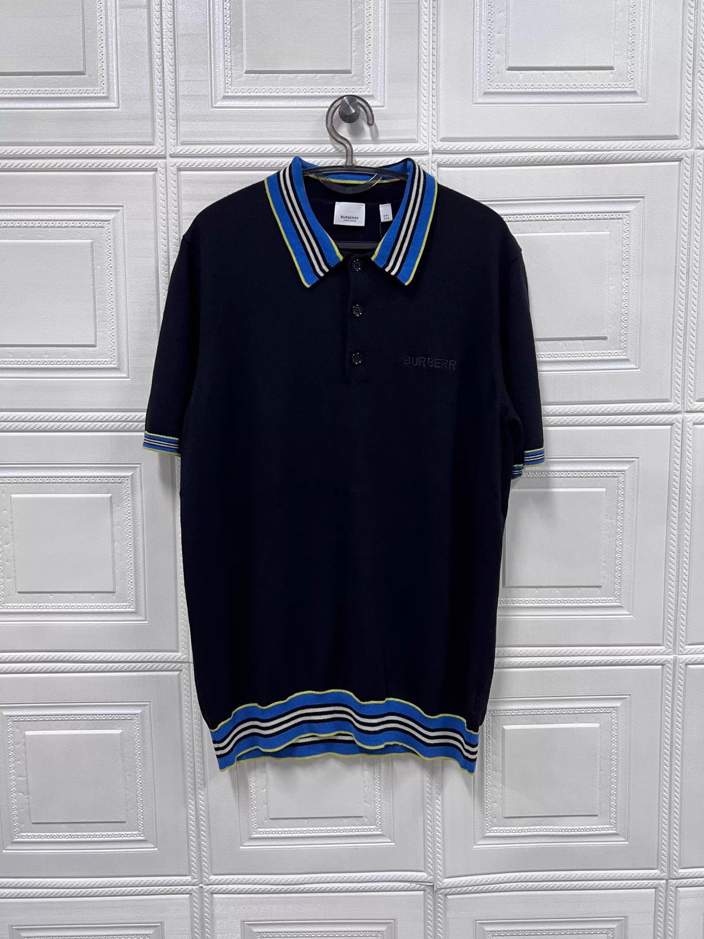 Burberry Burberry Embroidered Logo Wool Short Sleeve Polo Shirt XXL Size US XXL / EU 58 / 5 - 1 Thumbnail