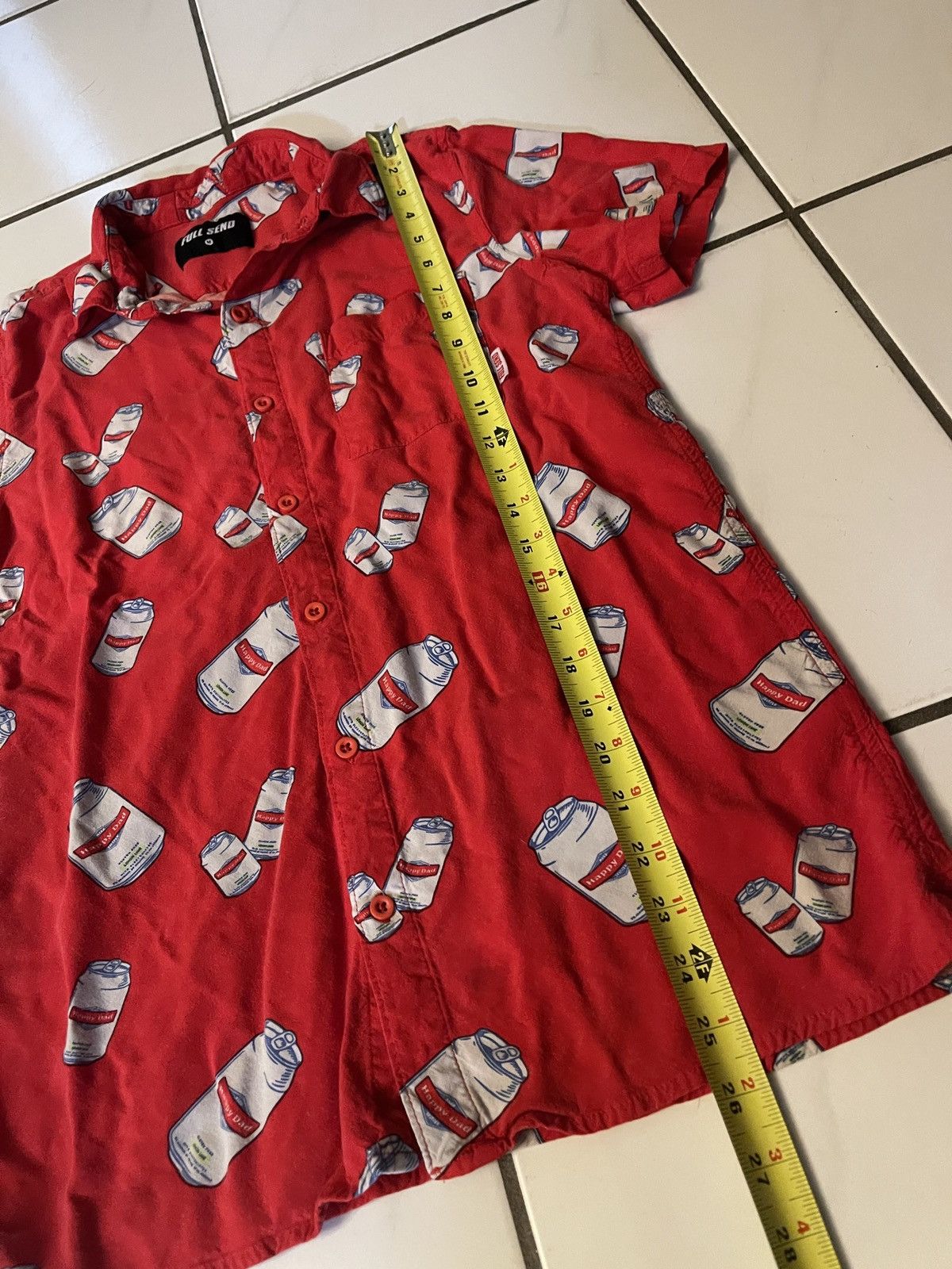 Full Send Happy Dad Hard Seltzer Button Shirt Red Full Send Classics Size US M / EU 48-50 / 2 - 4 Thumbnail