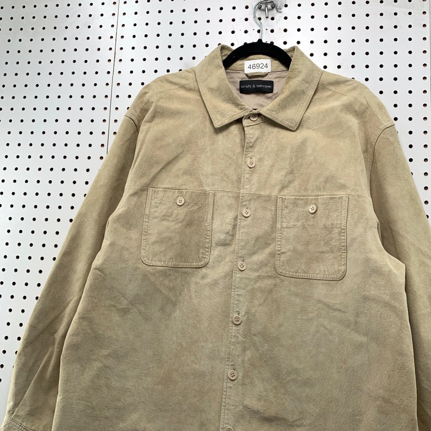 Croft & Barrow VINTAGE Croft & Barrow Suede Button Shirt Jacket Mens XL Beige Pockets Shack Shirt Button-Up Styles: Casual Size US XL / EU 56 / 4 - 6 Thumbnail