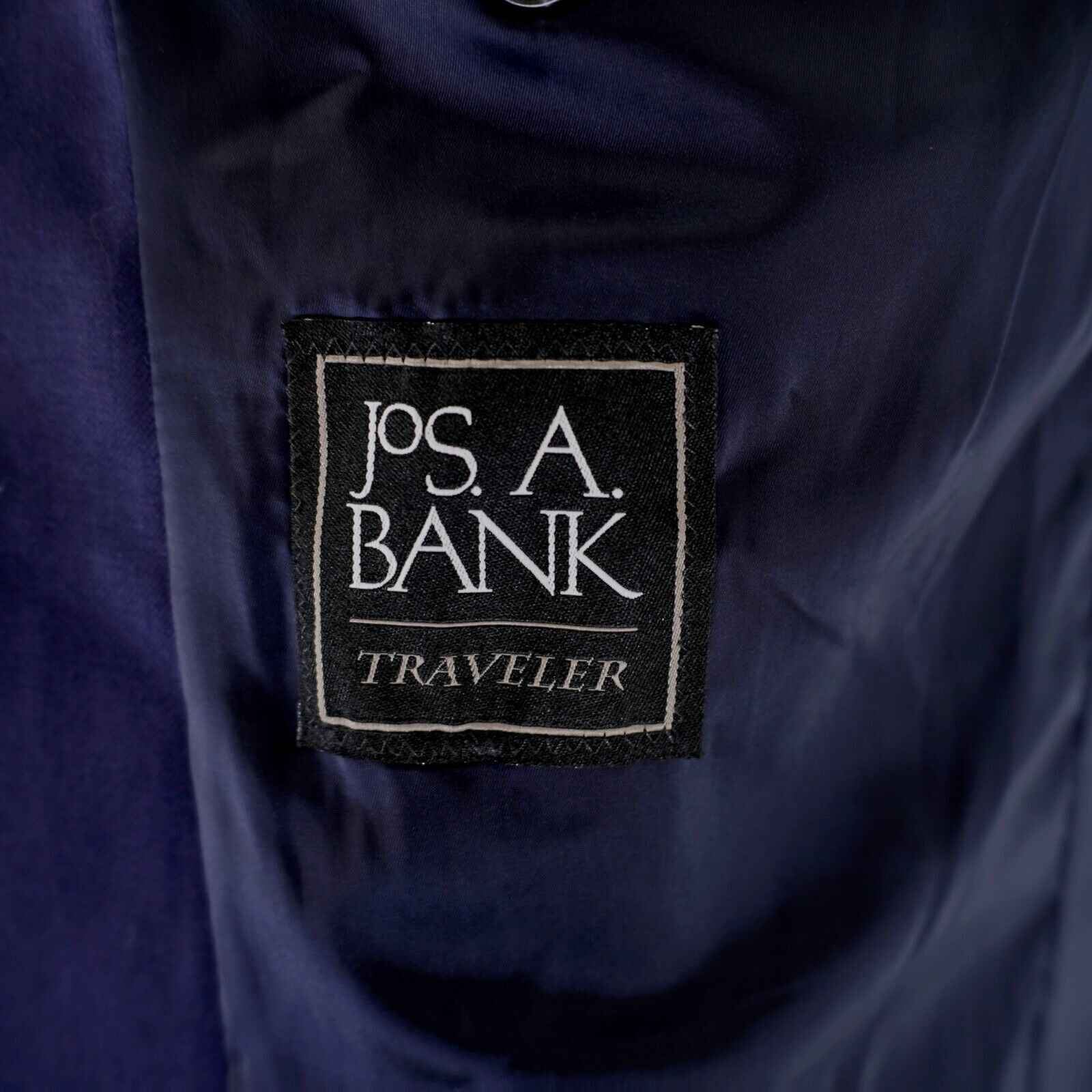 Jos. A. Bank Jos A Bank Travelers Tailored Fit Wool Blue Twill 46R / Slim Size 46R - 8 Thumbnail