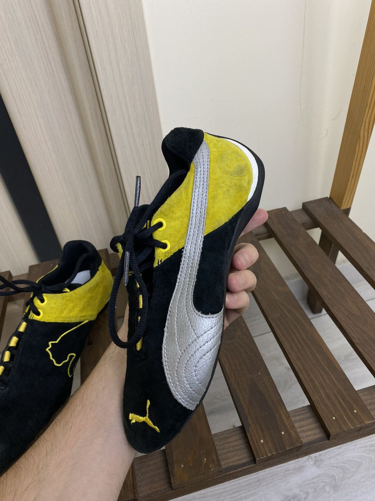 Puma Vintage Puma speed cat black yellow shoes size 39(25 cm) Size US 9 / IT 39 - 14 Thumbnail