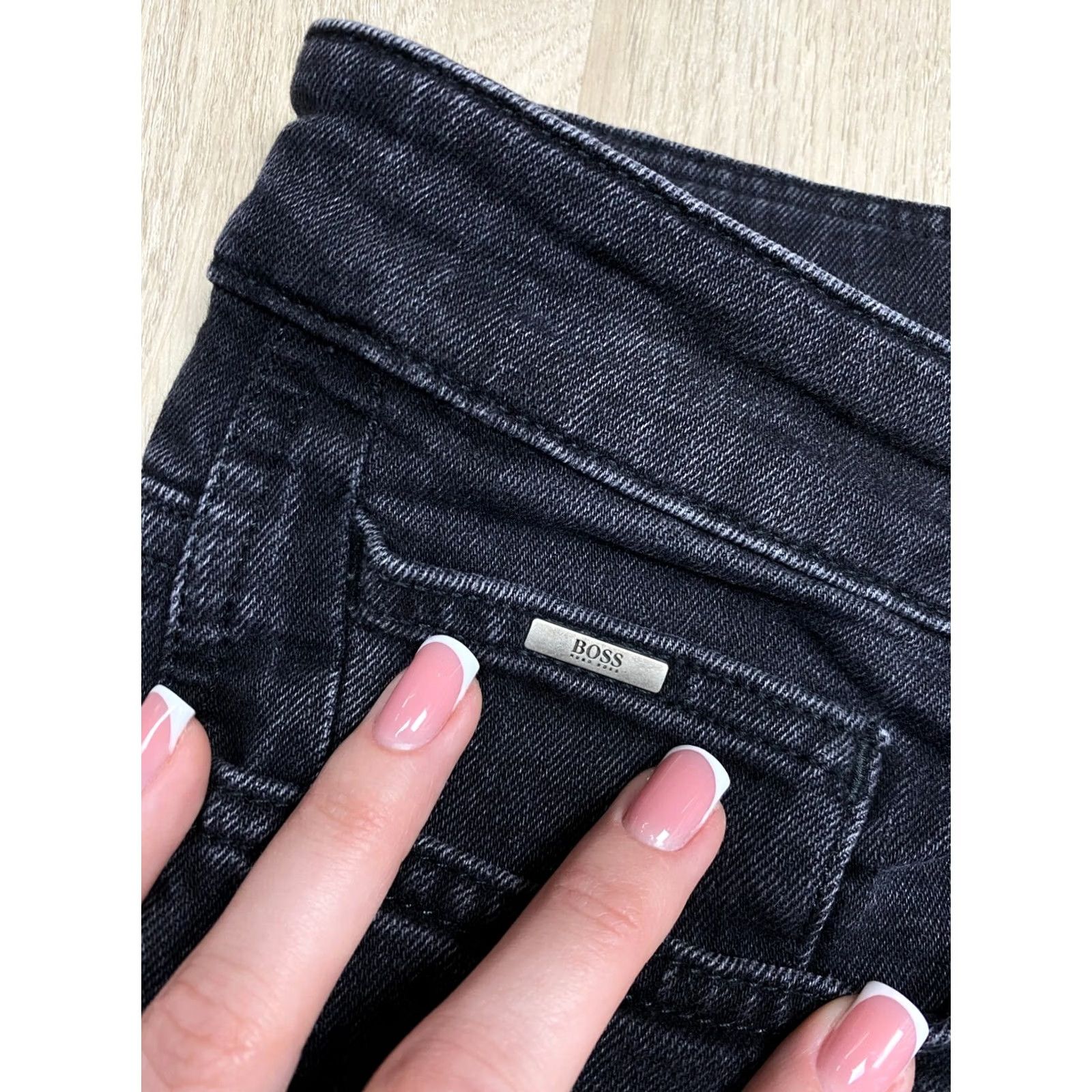 Hugo Boss HUGO BOSS Mens Grey Denim Jeans Size 34 Slim Straight 34 Inseam 34 In Color Grey/Gray Jeans Size US 34 / EU 50 - 3 Thumbnail