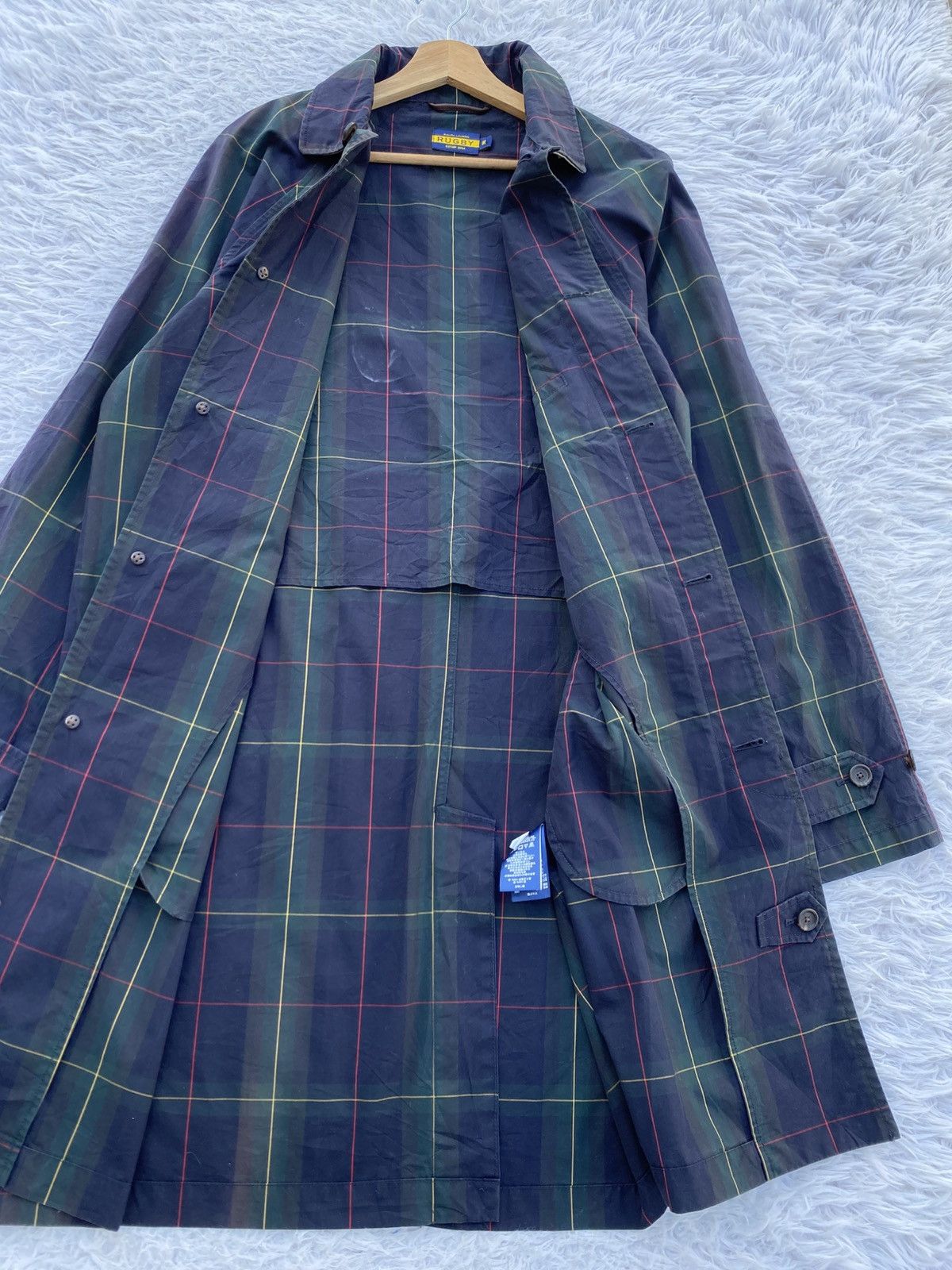 Ralph Lauren Vintage Polo Ralph Lauren Plaid Waxed Twill Balmacaan Coat Size US M / EU 48-50 / 2 - 9 Thumbnail